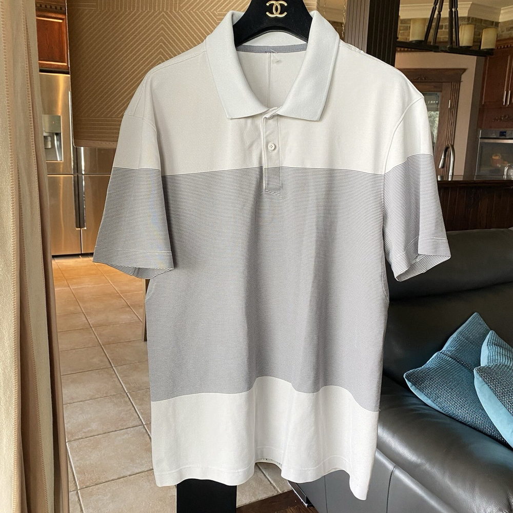 Lululemon Tech Pique Polo Shirt Live In Practice Golf Short Sleeve Mens Large M - Picture 2 of 14